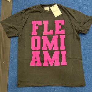 Black T-Shirt with Pink Graphic